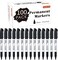 Permanent Markers, 100 Pack Black Permanent Marker set,Fine Point, Works on Plastic,Wood,Stone,Metal and Glass for Doodling, Marking